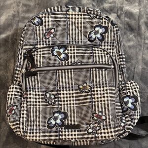 Vera Bradley Bedford Plaid Performance Twill Campus Backpack Water Repellent